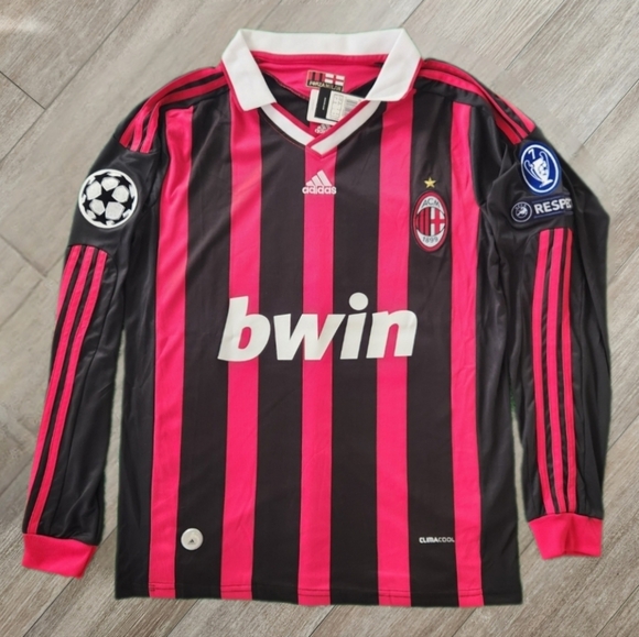Jersey Soccer Version Retro AC Milan Ronaldinho#80 Long Sleeve - Picture 2 of 7